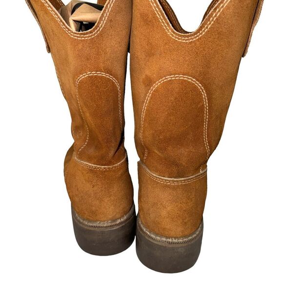 Honchos Boots Brown Suede Leather Boots Men's Size 6.5 Soft Boots Oil Resistant - Picture 8 of 14